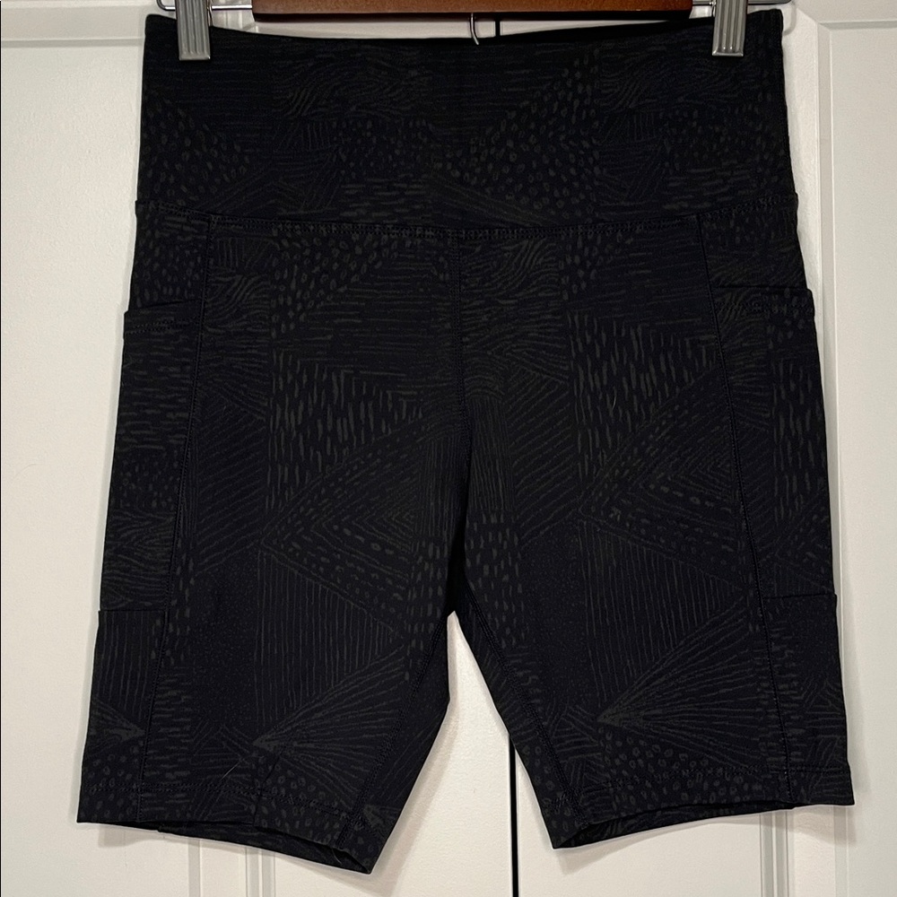 Tuff Athletics Dark Gray Pattern Athletic Shorts with Pockets